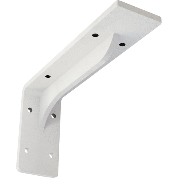 Ekena Millwork Embrey Steel Bracket, Hammered White 2"W x 8"D x 4 1/4"H BKTM02X08X04EBHWH - main